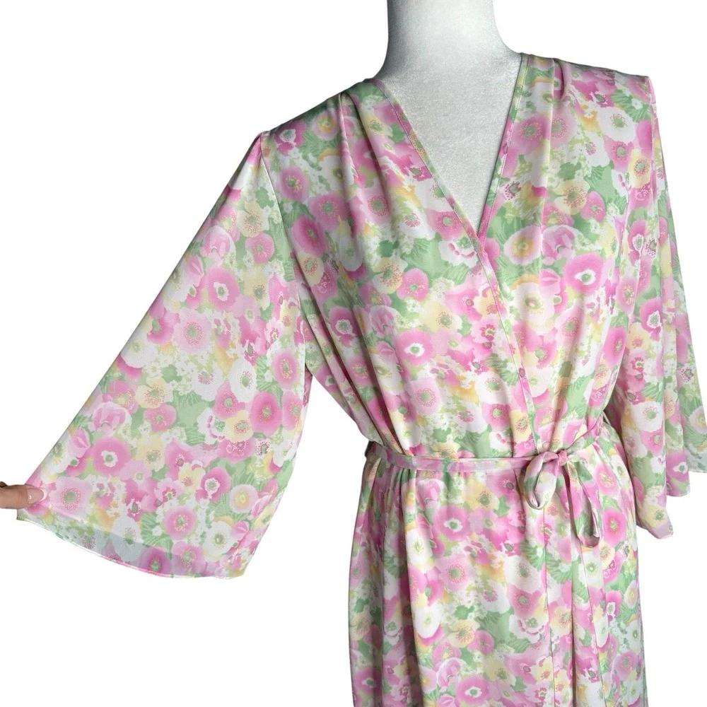 Vintage Oscar de la Renta Pink Label Women's‎ Robe Size M Luxury Classy Romantic